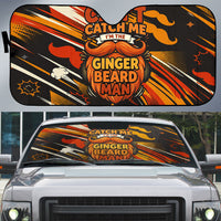 World Beard Day Auto Sun Shade Ginger Beard Man Pride - Retro Comic