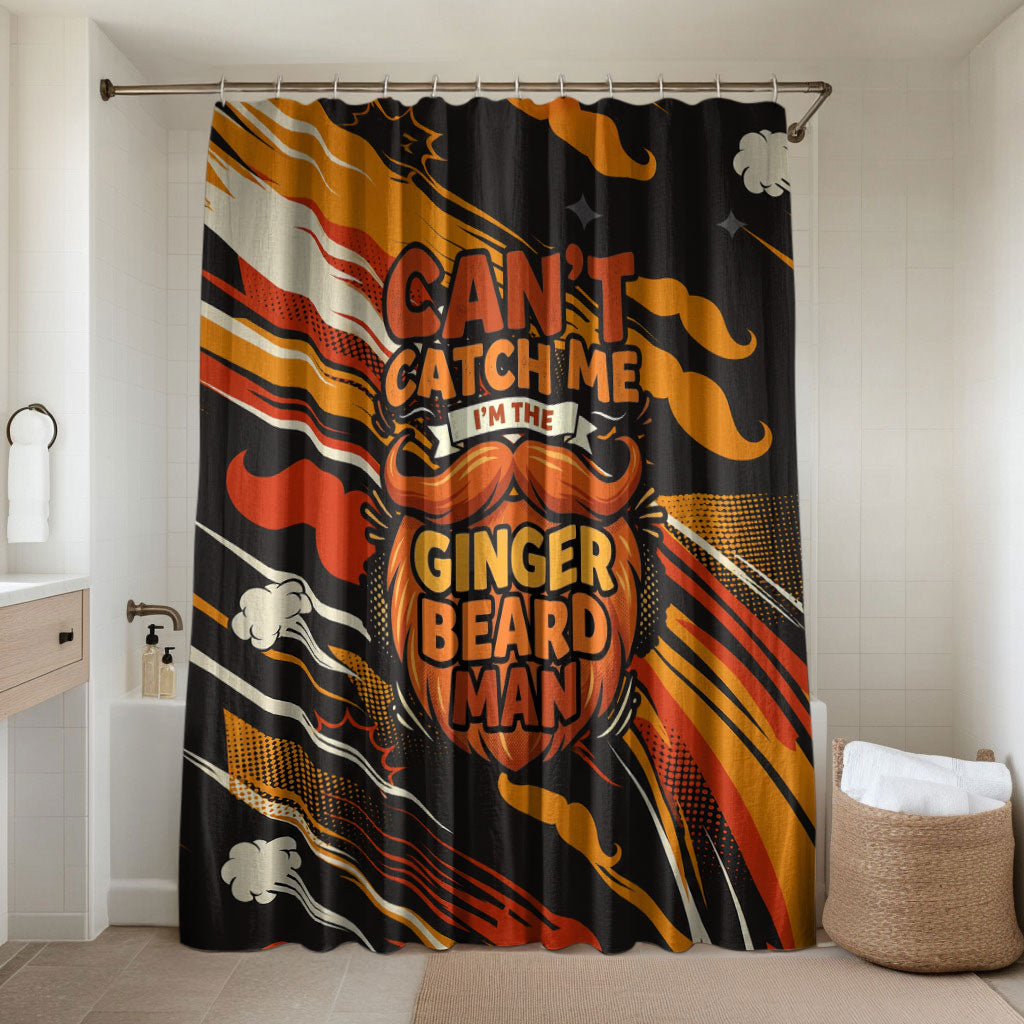 World Beard Day Bathroom Set Ginger Beard Man Pride - Retro Comic