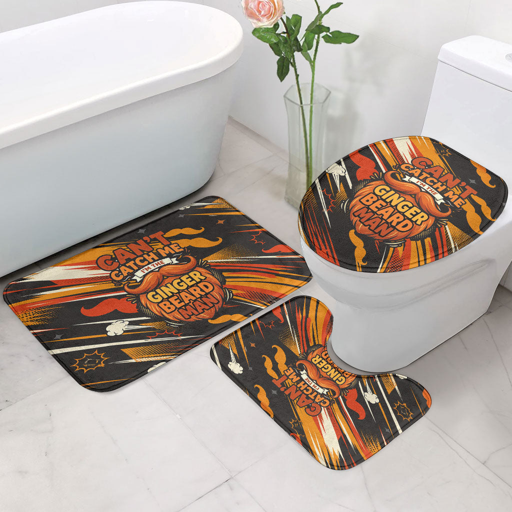 World Beard Day Bathroom Set Ginger Beard Man Pride - Retro Comic