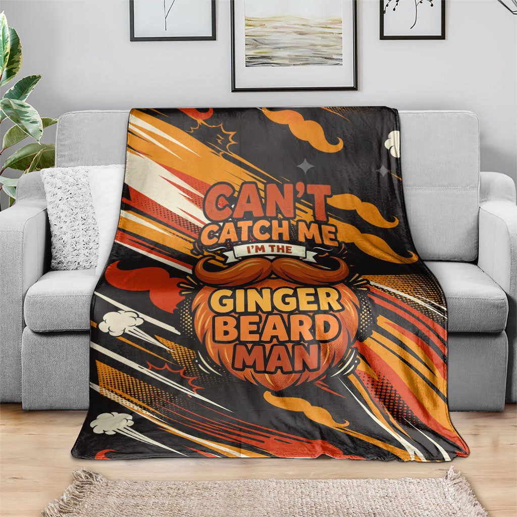 World Beard Day Blanket Ginger Beard Man Pride - Retro Comic