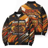 World Beard Day Bomber Puffer Jacket Ginger Beard Man Pride - Retro Comic