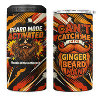 World Beard Day 4 in 1 Can Cooler Tumbler Ginger Beard Man Pride - Retro Comic