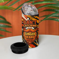 World Beard Day 4 in 1 Can Cooler Tumbler Ginger Beard Man Pride - Retro Comic