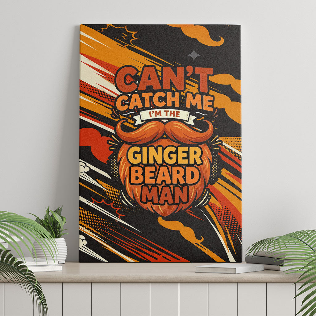 World Beard Day Canvas Wall Art Ginger Beard Man Pride - Retro Comic