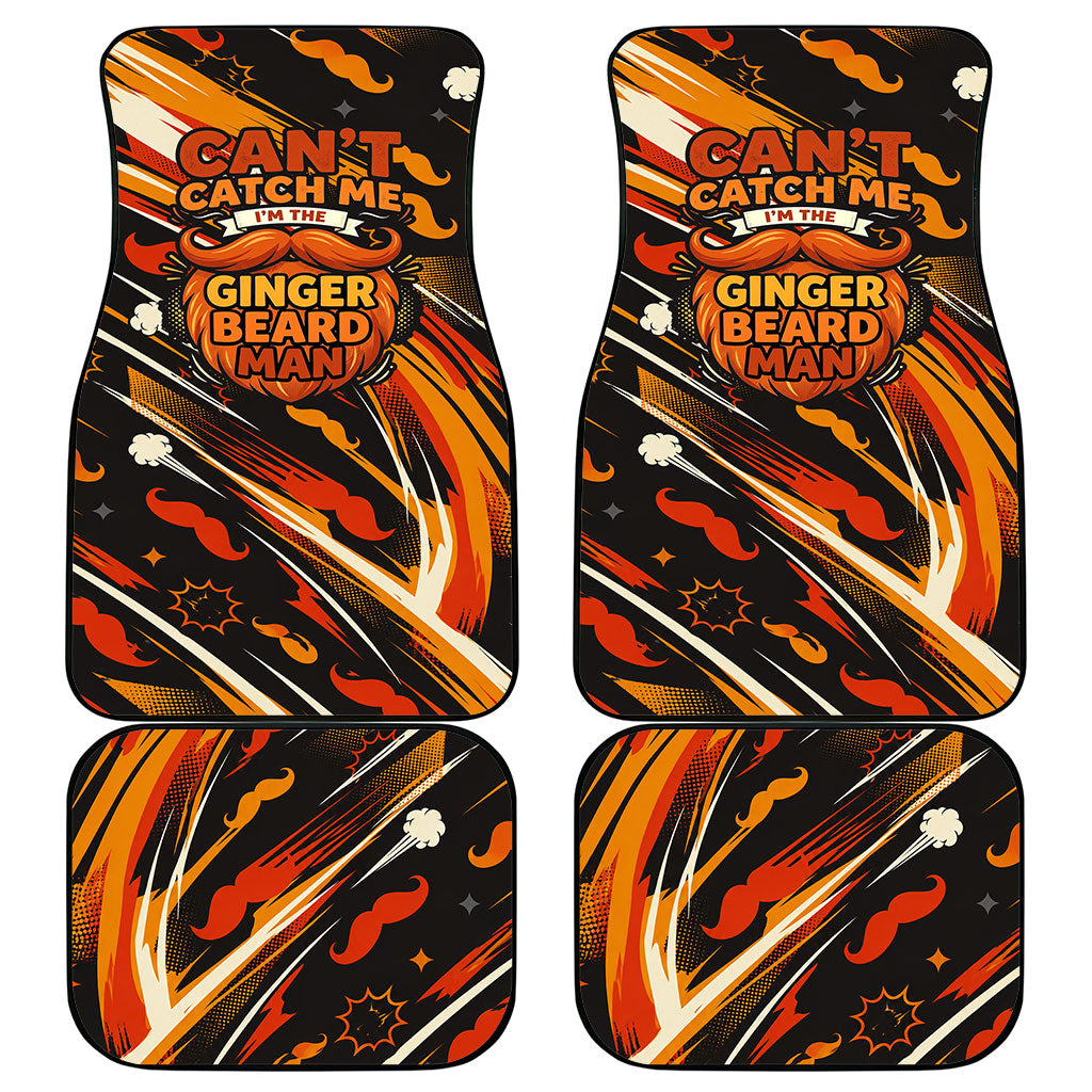 World Beard Day Car Mats Ginger Beard Man Pride - Retro Comic