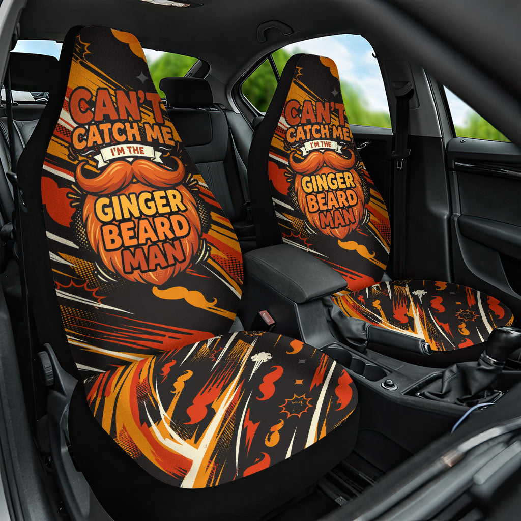 World Beard Day Car Seat Cover Ginger Beard Man Pride - Retro Comic