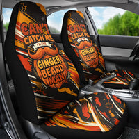 World Beard Day Car Seat Cover Ginger Beard Man Pride - Retro Comic