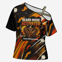 World Beard Day Cross Shoulder Shirt Ginger Beard Man Pride - Retro Comic