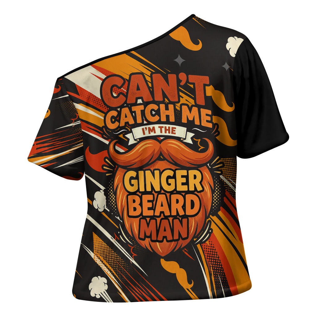 World Beard Day Cross Shoulder Shirt Ginger Beard Man Pride - Retro Comic