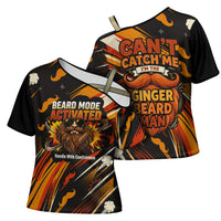 World Beard Day Cross Shoulder Shirt Ginger Beard Man Pride - Retro Comic