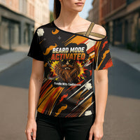 World Beard Day Cross Shoulder Shirt Ginger Beard Man Pride - Retro Comic