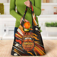 World Beard Day Grocery Bag Ginger Beard Man Pride - Retro Comic