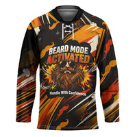 World Beard Day Hockey Jersey Ginger Beard Man Pride - Retro Comic