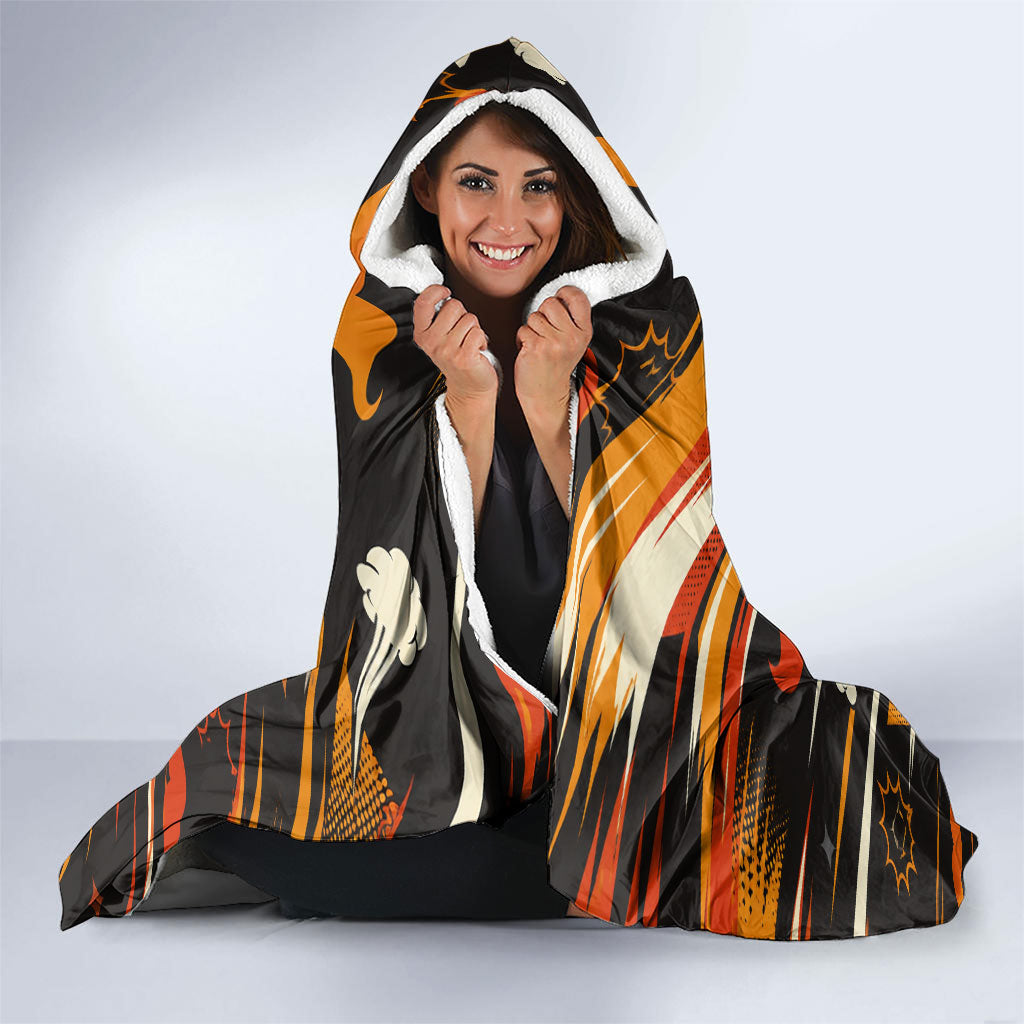 World Beard Day Hooded Blanket Ginger Beard Man Pride - Retro Comic