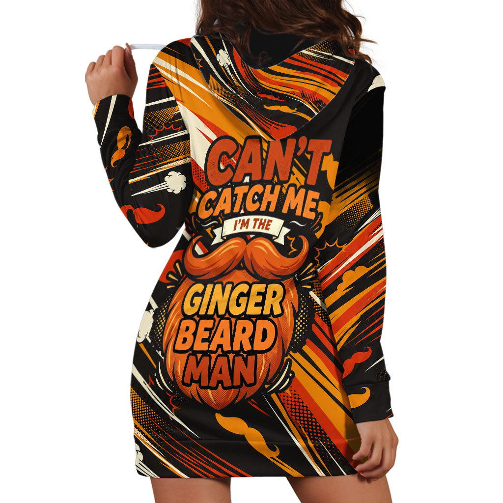 World Beard Day Hoodie Dress Ginger Beard Man Pride - Retro Comic