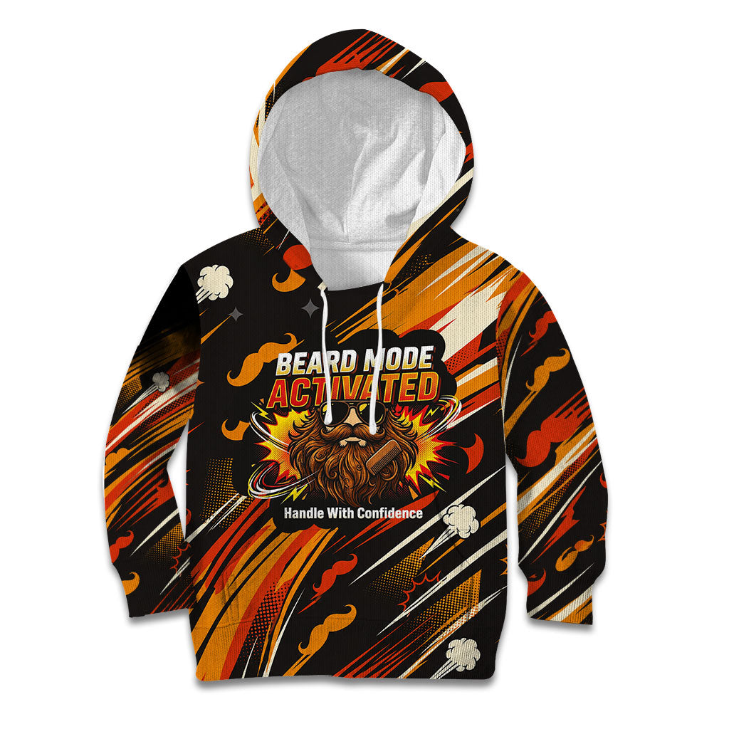 World Beard Day Kid Hoodie Ginger Beard Man Pride - Retro Comic