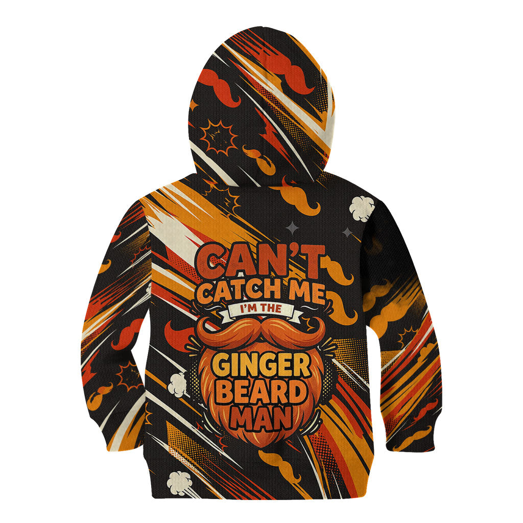World Beard Day Kid Hoodie Ginger Beard Man Pride - Retro Comic