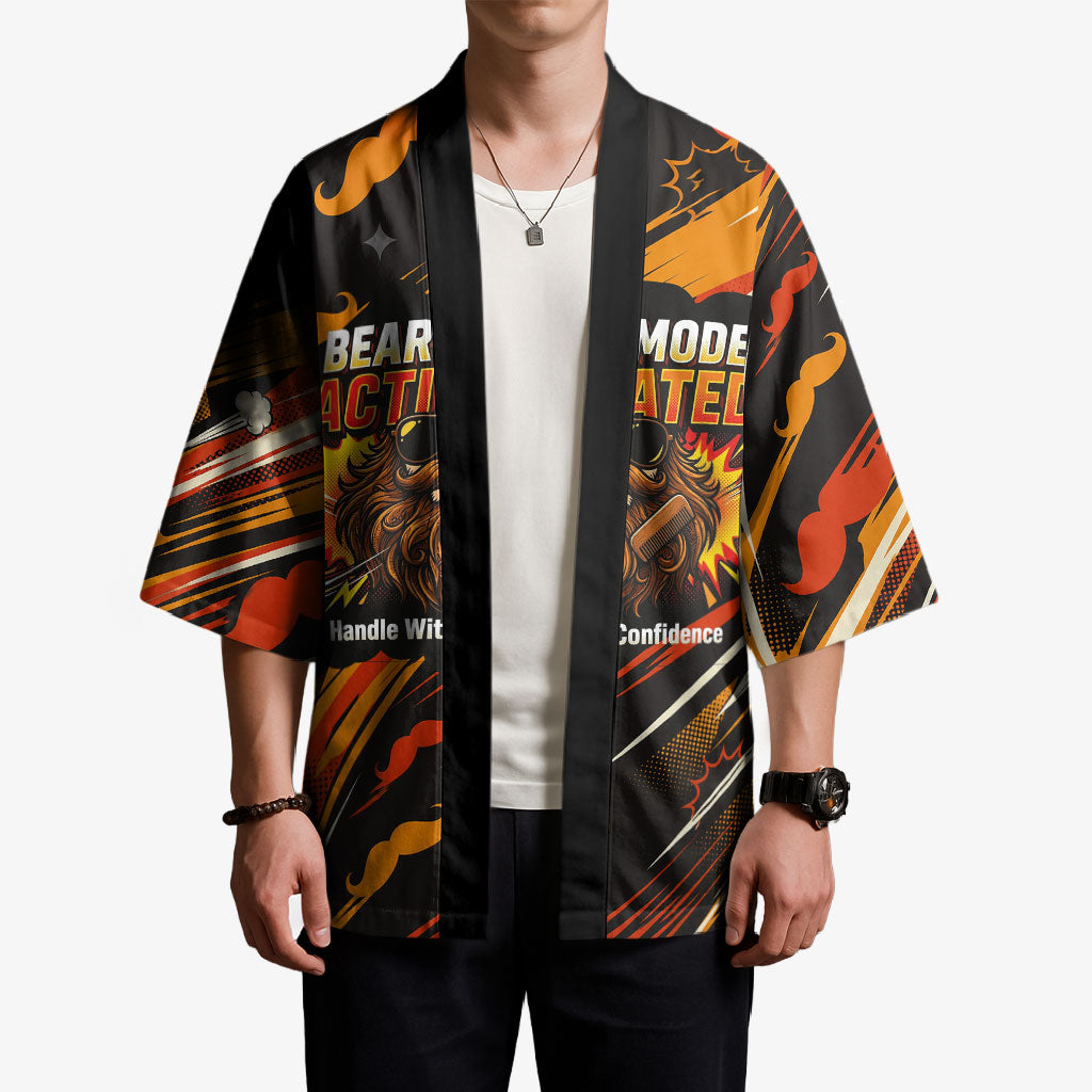 World Beard Day Kimono Ginger Beard Man Pride - Retro Comic