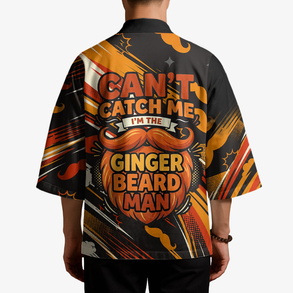 World Beard Day Kimono Ginger Beard Man Pride - Retro Comic