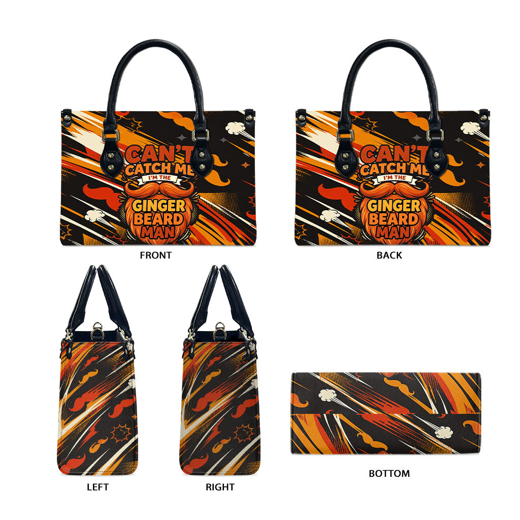 World Beard Day Leather Bag Ginger Beard Man Pride - Retro Comic