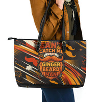 World Beard Day Leather Tote Bag Ginger Beard Man Pride - Retro Comic