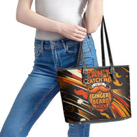 World Beard Day Leather Tote Bag Ginger Beard Man Pride - Retro Comic