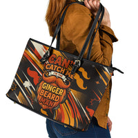 World Beard Day Leather Tote Bag Ginger Beard Man Pride - Retro Comic