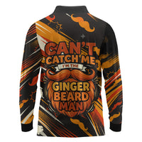 World Beard Day Long Sleeve Polo Shirt Ginger Beard Man Pride - Retro Comic