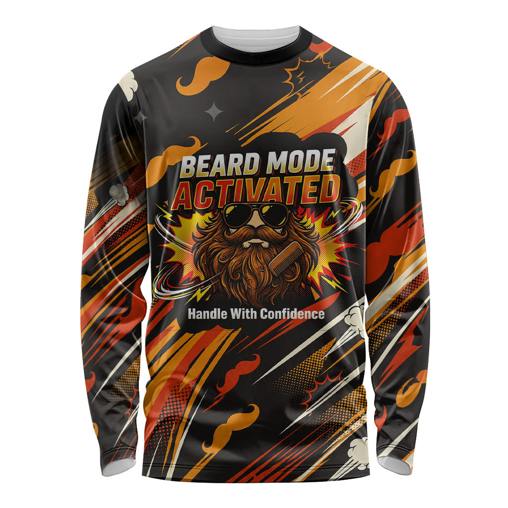 World Beard Day Long Sleeve Shirt Ginger Beard Man Pride - Retro Comic