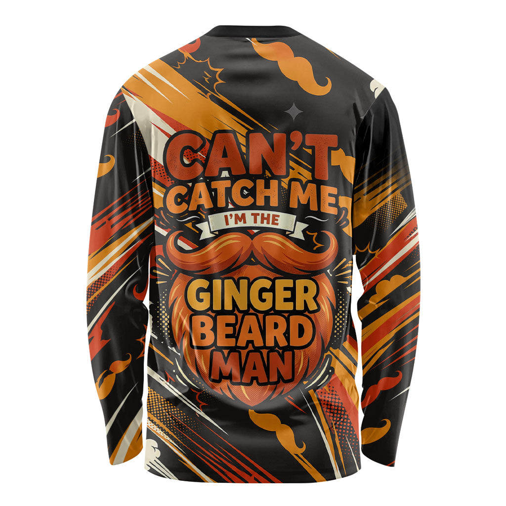 World Beard Day Long Sleeve Shirt Ginger Beard Man Pride - Retro Comic