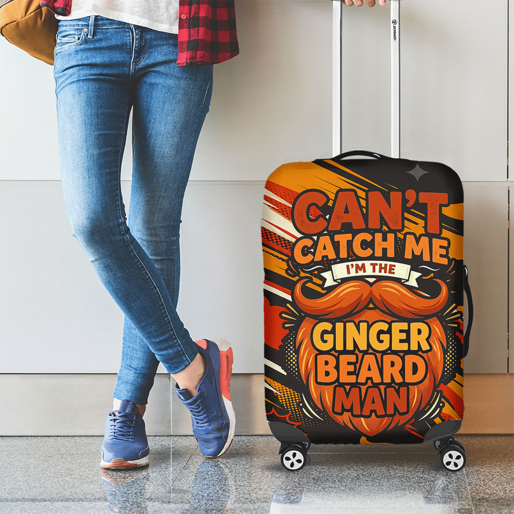 World Beard Day Luggage Cover Ginger Beard Man Pride - Retro Comic