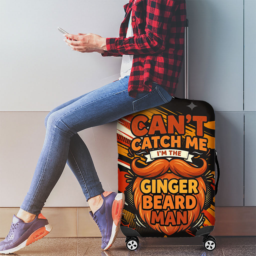 World Beard Day Luggage Cover Ginger Beard Man Pride - Retro Comic