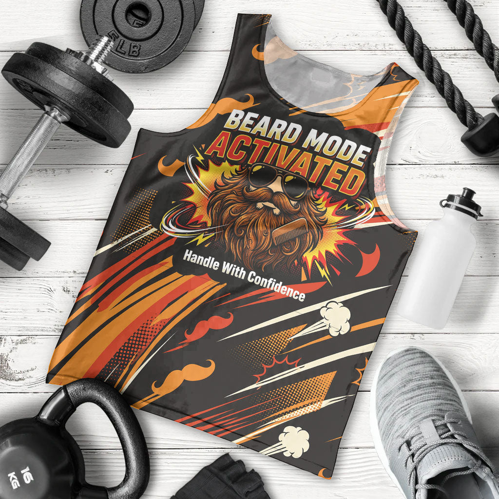 World Beard Day Men Tank Top Ginger Beard Man Pride - Retro Comic