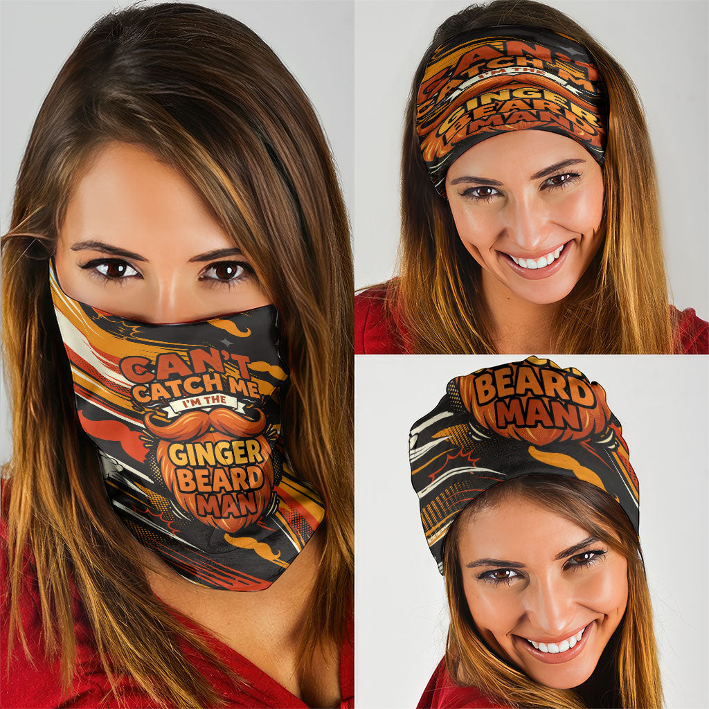 World Beard Day Neck Gaiter Ginger Beard Man Pride - Retro Comic