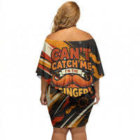 World Beard Day Off Shoulder Short Dress Ginger Beard Man Pride - Retro Comic