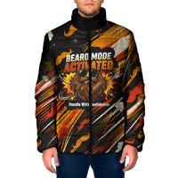 World Beard Day Padded Jacket Ginger Beard Man Pride - Retro Comic