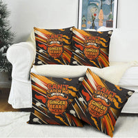 World Beard Day Pillow Cover Ginger Beard Man Pride - Retro Comic
