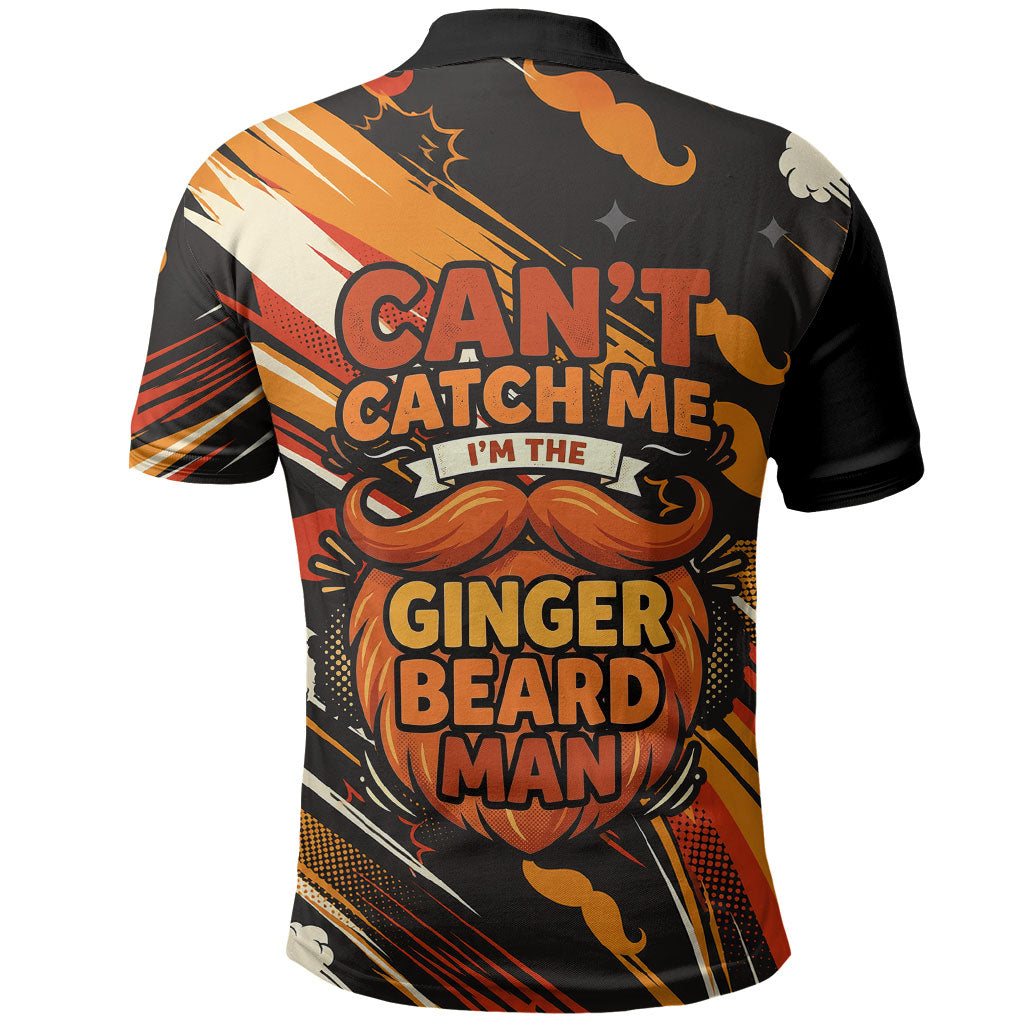 World Beard Day Polo Shirt Ginger Beard Man Pride - Retro Comic