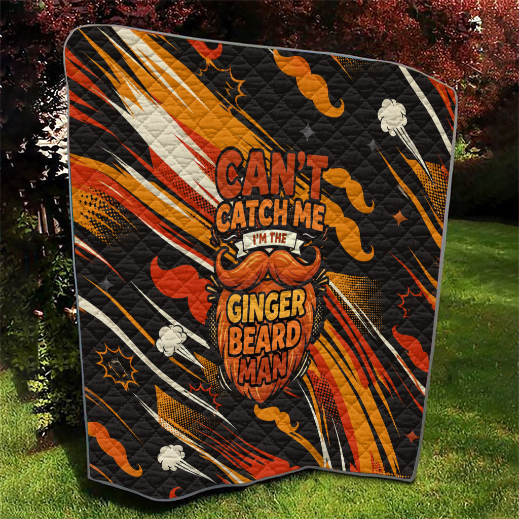 World Beard Day Quilt Ginger Beard Man Pride - Retro Comic