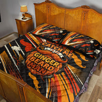 World Beard Day Quilt Bed Set Ginger Beard Man Pride - Retro Comic