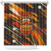 World Beard Day Shower Curtain Ginger Beard Man Pride - Retro Comic