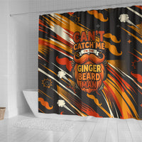 World Beard Day Shower Curtain Ginger Beard Man Pride - Retro Comic