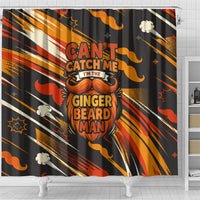 World Beard Day Shower Curtain Ginger Beard Man Pride - Retro Comic