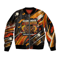 World Beard Day Sleeve Zip Bomber Jacket Ginger Beard Man Pride - Retro Comic