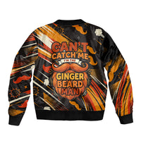 World Beard Day Sleeve Zip Bomber Jacket Ginger Beard Man Pride - Retro Comic