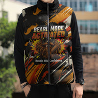 World Beard Day Sleeveless Puffer Jacket Ginger Beard Man Pride - Retro Comic