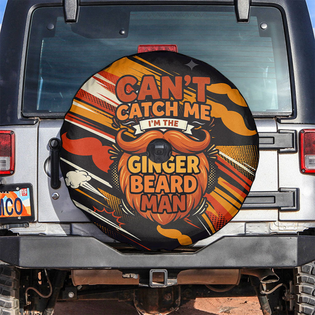 World Beard Day Spare Tire Cover Ginger Beard Man Pride - Retro Comic