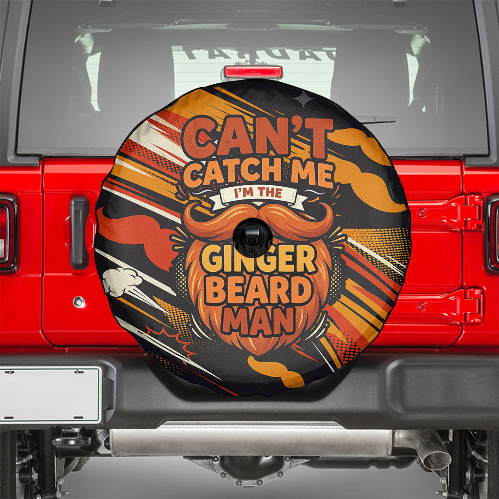 World Beard Day Spare Tire Cover Ginger Beard Man Pride - Retro Comic