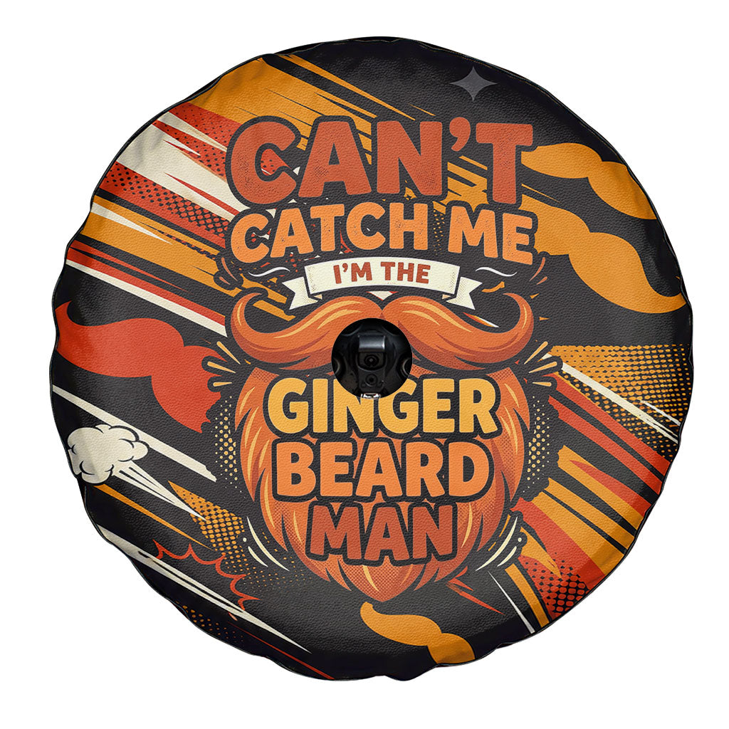 World Beard Day Spare Tire Cover Ginger Beard Man Pride - Retro Comic