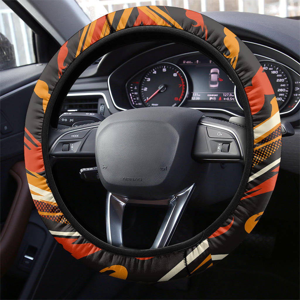 World Beard Day Steering Wheel Cover Ginger Beard Man Pride - Retro Comic